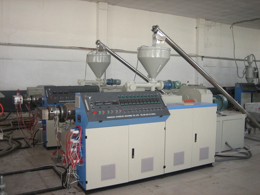 PVC Sheet / Pipe Conical Twin Screw Extruder For Plastic ISO , CE
