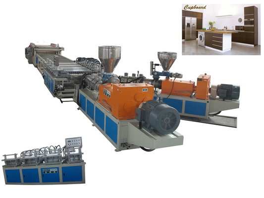 Automatic WPC Board Production Line For Wood-Plastic Foam Board , Co-Extrusion