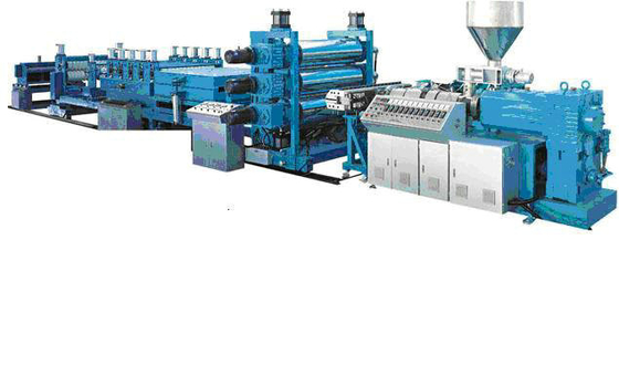 2-Layer PC Flat Sheet Plastic Extrusion Line For Roofing , Co-Extrusion 160kw