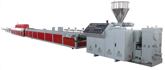 WPC Profile Plastic Extrusion Line / Making Machinery For Door Panel , High Foamed Ratio