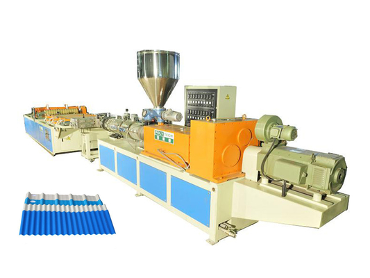 PE / PVC Plastic Roofing Sheet Extrusion Line , PP Wave Roof Tile Extruder