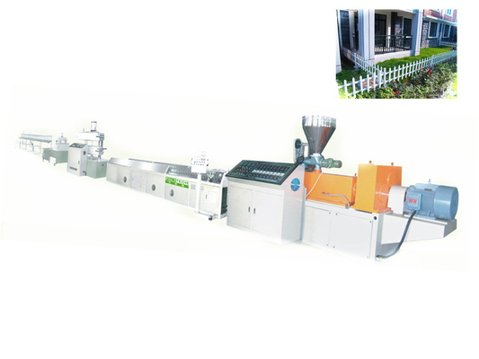 High Automation Plastic Profile Extrusion Line , Conical Twin-Screw Extrusion Machine