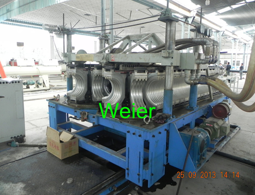 HDPE Double Wall Corrugated Pipe Extrusion Line For Water Drain Tube 50mm - 250mm